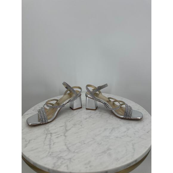 NEW Naturalizer Niko 2 Silver Crystal Dressy Heel Shoes Women’s 7 - Picture 6 of 9